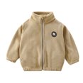 thumbnail image 1 of Children Winter Jacket Children'S Boy'S And Girl'S Large Children'S Spring And Autumn Long Sleeve Thick Warm Collar Outside Wear Fuzzy Kids Coat Boys & Outerwear Brown 12 Years-13 Years, 1 of 3
