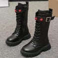 thumbnail image 1 of Children Winter Princess Thigh High Girl Fashion Boot Leather British Style, 1 of 9