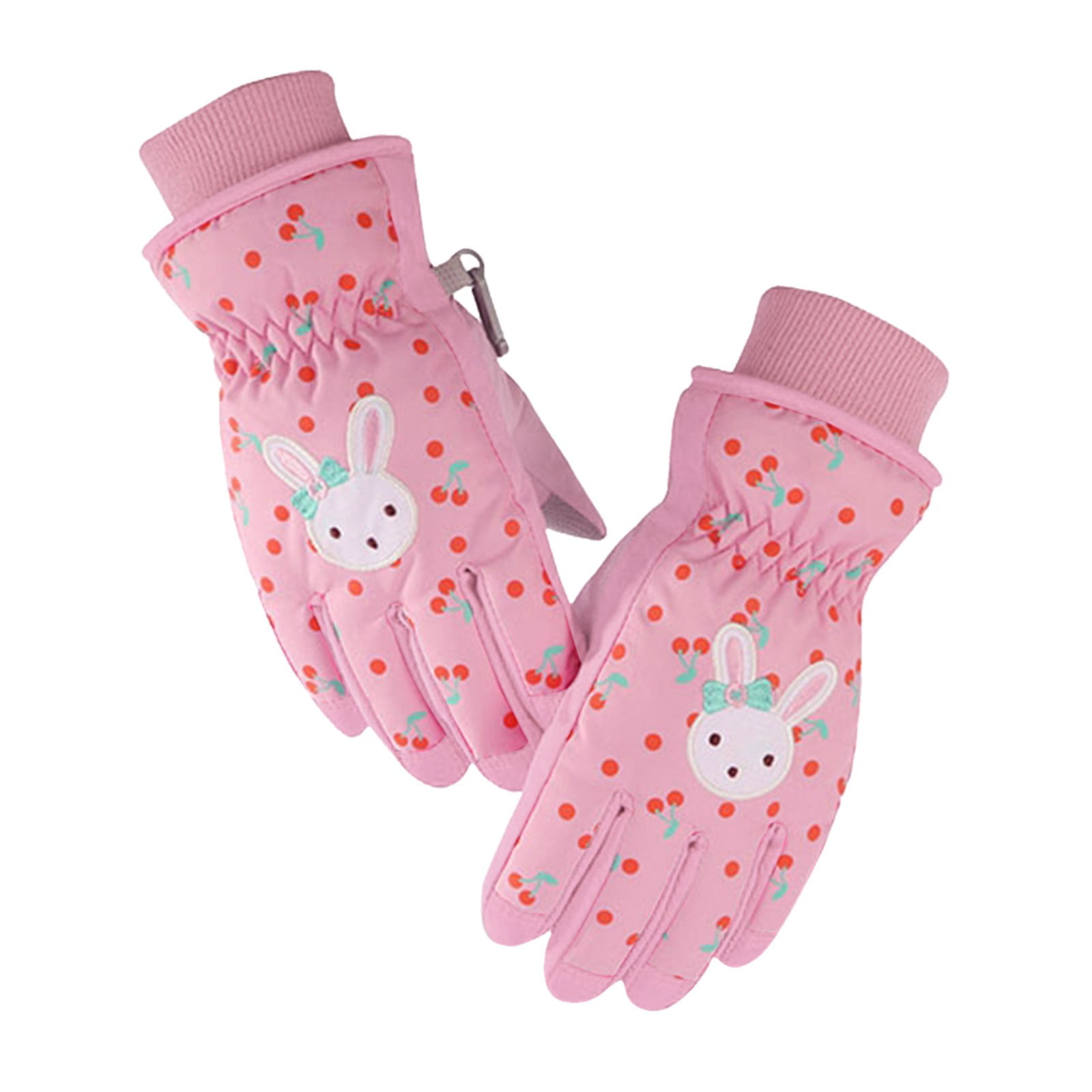 Children Winter Ski Gloves Warm Gloves Warm Cute Printed Gloves Riding