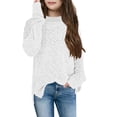 thumbnail image 1 of Children Winter Solid Color Sweater Knit Pullover, 1 of 3