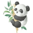 Children aged 24 cute paper stickers Painted Panda Bamboos Playing