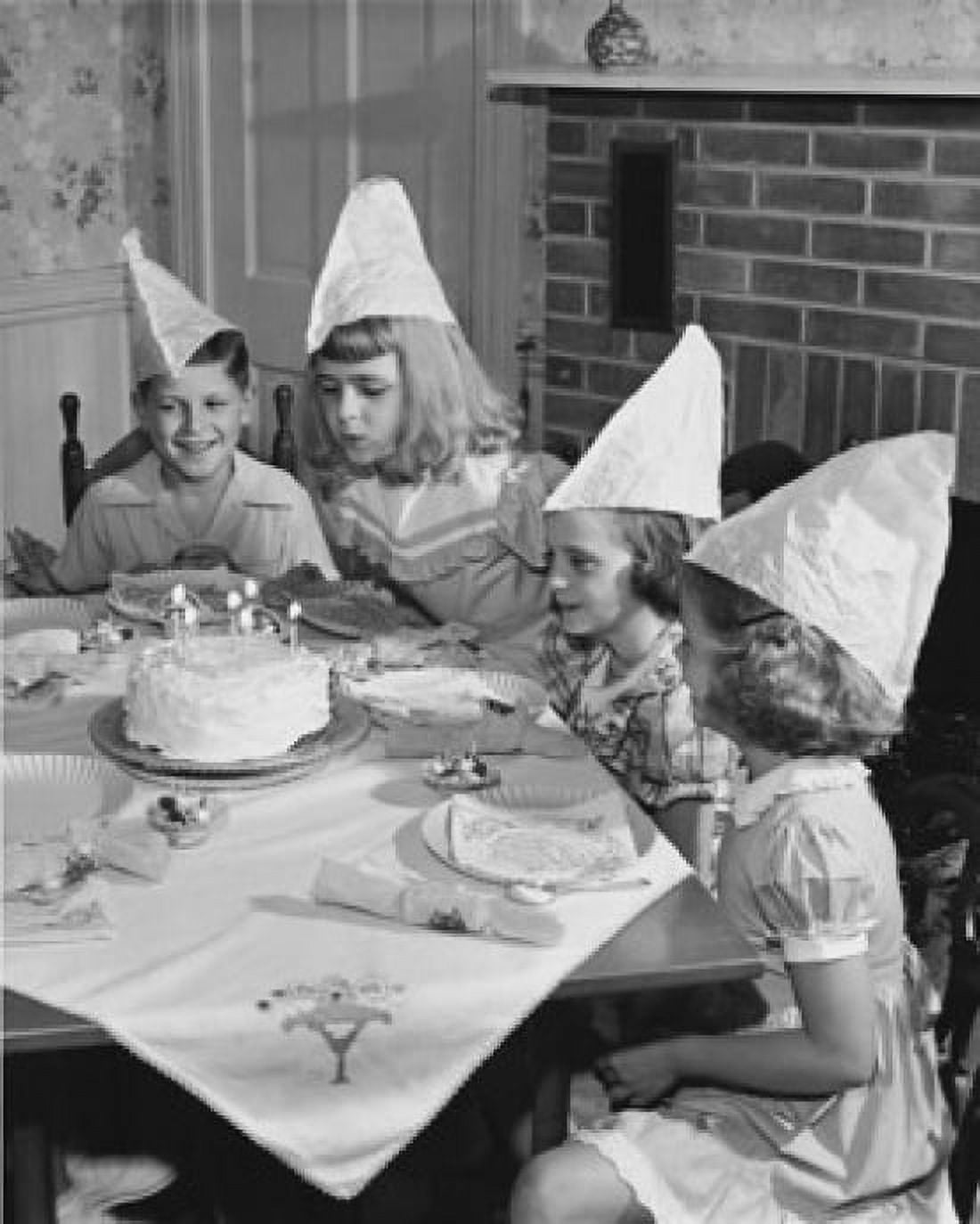 Children at a birthday party Canvas Art - (18 x 24)