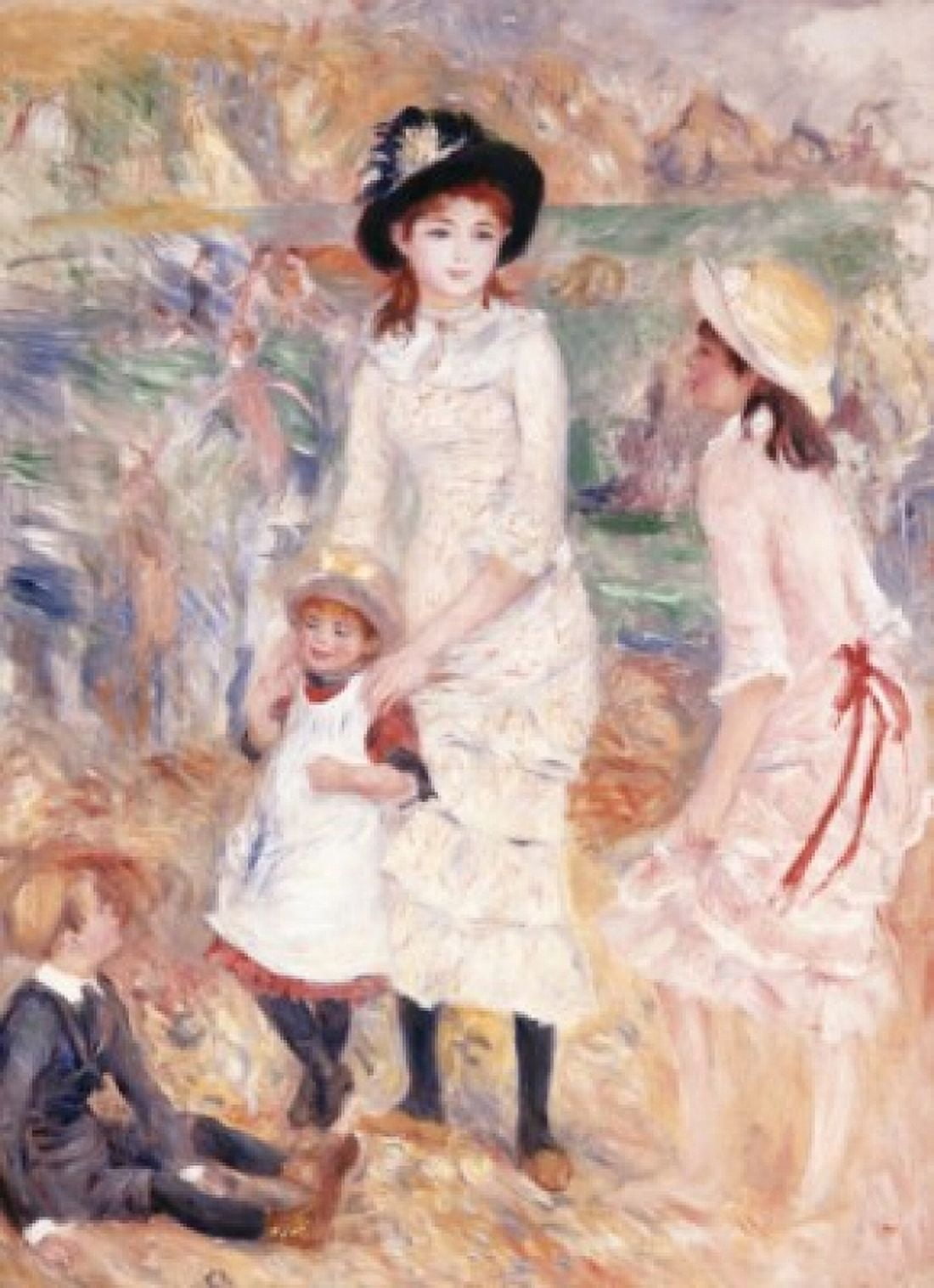 Children at the Seashore Pierre-Auguste Renoir (1841-1919French) Canvas Art - Pierre-Auguste Renoir (18 x 24)
