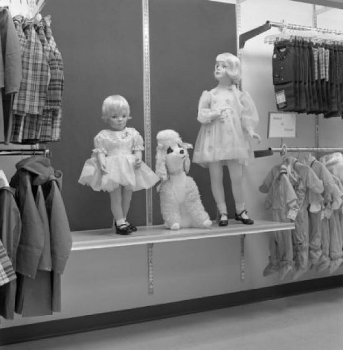 Children mannequins in clothing store Canvas Art - (24 x 36)