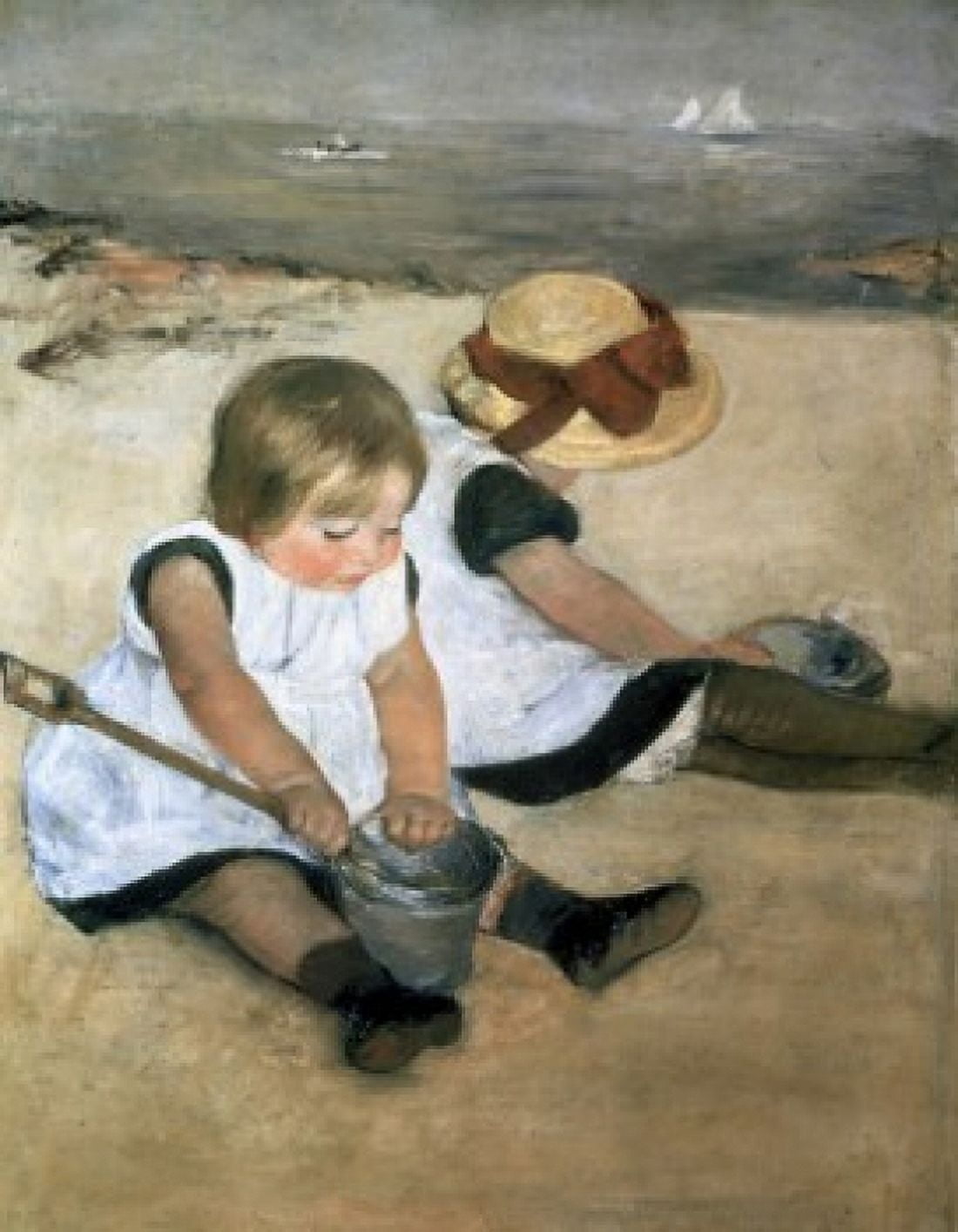 Children on the Beach Mary Cassatt (1845-1926American) Oil on Canvas National Gallery of Art Washington DC USA Canvas Art - Mary Cassatt (18 x 24)