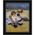 thumbnail image 1 of Children on the Shore 20x24 Black Ornate Wood Framed Canvas Art by Cassatt, Mary,, 1 of 2
