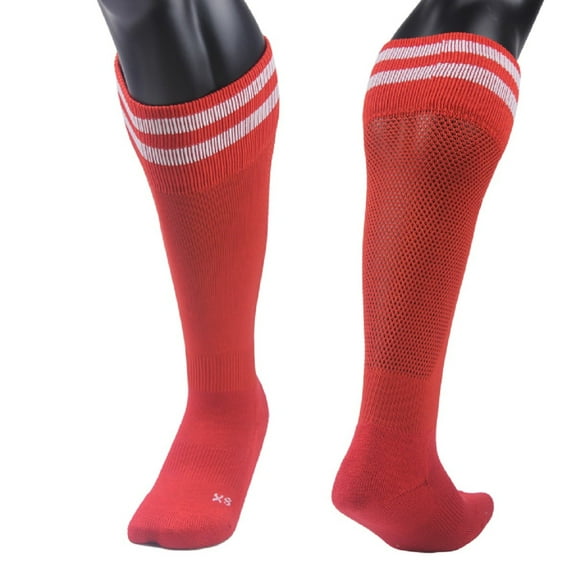 Children's 2 Pairs High Performance Knee High Socks. Lightweight & Breathable - Ultra Comfortable & Durable Socks XL003 S(Red)