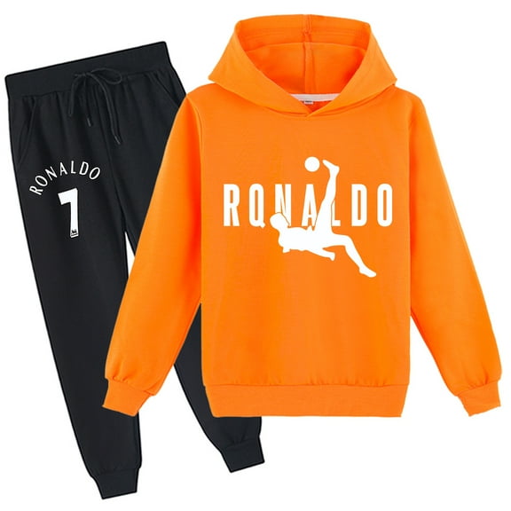 Children's 2-piece: Cristiano Ronaldo hoodie and sweatpants, pullover, all-day comfort.