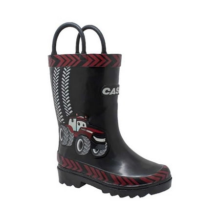 Children's 3D Big Red Rubber Boot Black