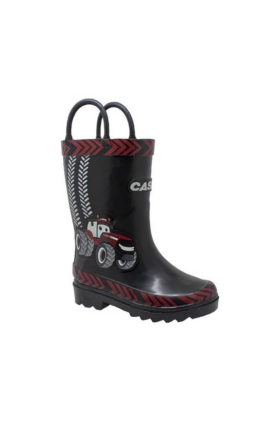 Children's 3D Big Red Rubber Boot Black