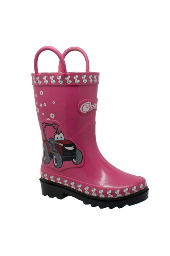 Children's 3D Fern Farmall Rubber Boot Pink
