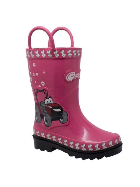 Children's 3D Fern Farmall Rubber Boot Pink