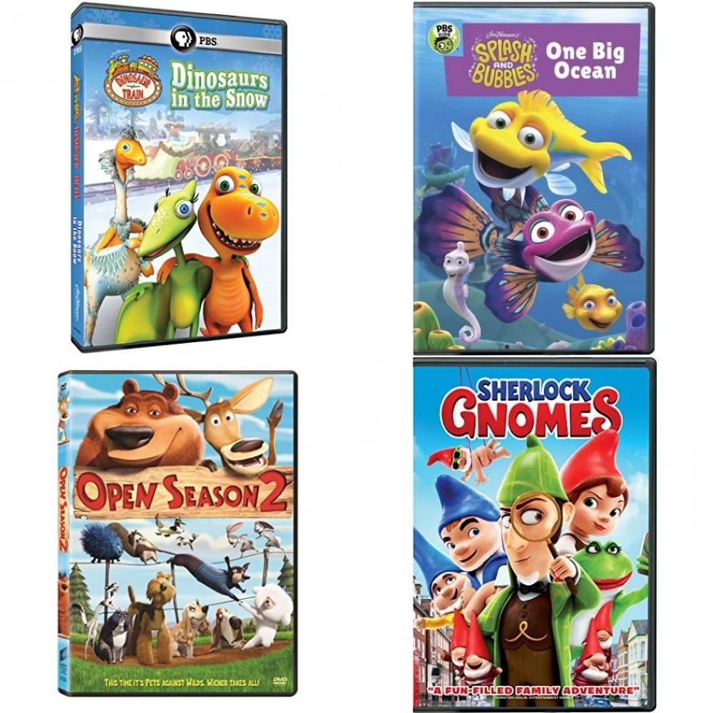 Children's 4 Pack DVD Bundle Dinosaur Train Dinosaurs in the Snow