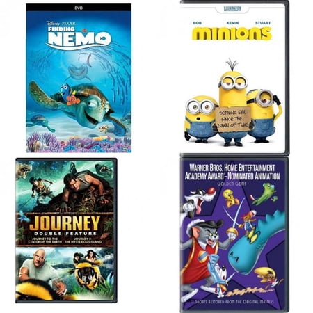 Children's 4 Pack DVD Bundle: Finding Nemo, Minions, Journey Double Feature (Journey to the Center of the Earth / Journey 2: The Mysterious Island), Warner Bros. Home Entertainment Academy Awards Nomi