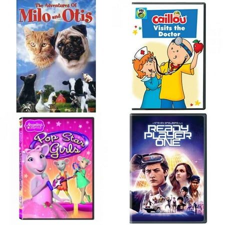 Children's 4 Pack DVD Bundle: The Adventures of Milo and Otis, Caillou: Caillou Visits the Doctor, Angelina Ballerina: Pop Star Girls, Ready Player One