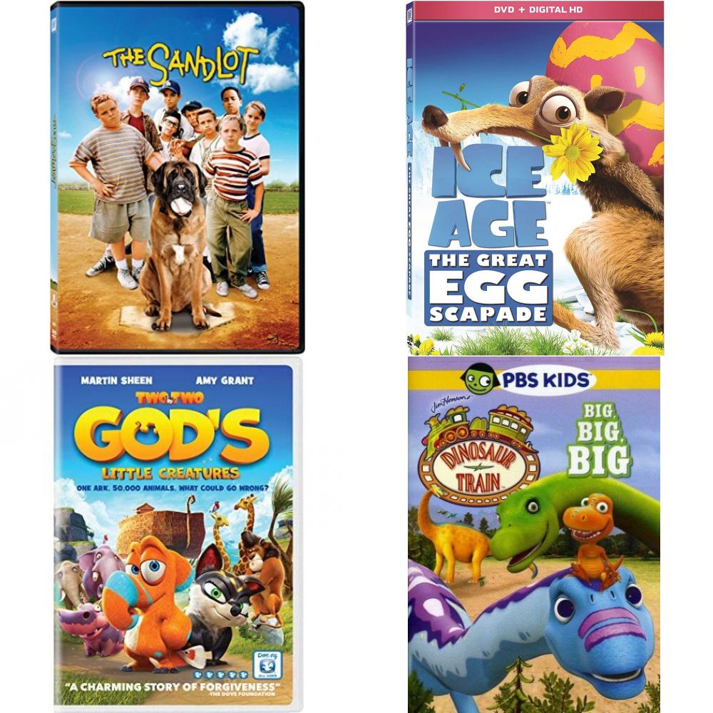 Children's 4 Pack DVD Bundle: The Sandlot, Ice Age: The Great Egg