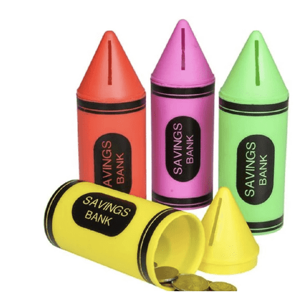 Children’s 6" Crayon Savings Bank, Green