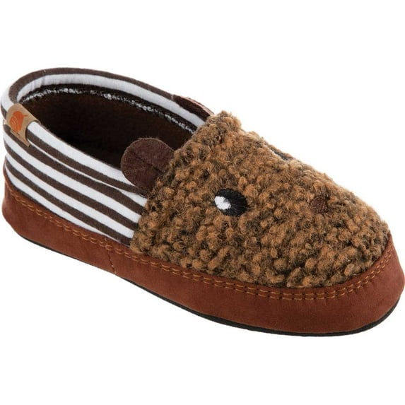 Children's Acorn Critter Novelty Moc Slipper Buckskin Fleece/Poly Cotton 3-4 M