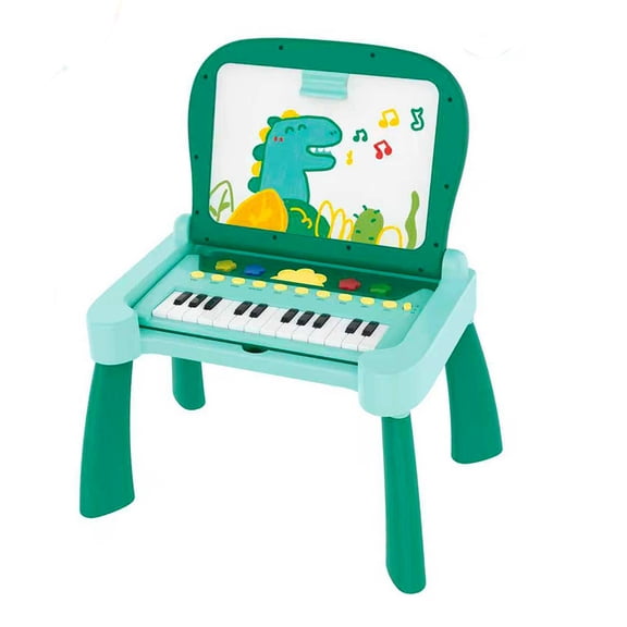 Childrens Activity Table & Musical Learning Desk - Electronic Touch Piano Keyboard, Drawing Board with Sounds, Foldable Interactive Toy | Educational Play Center, Best Birthday Christmas Gift for Ba