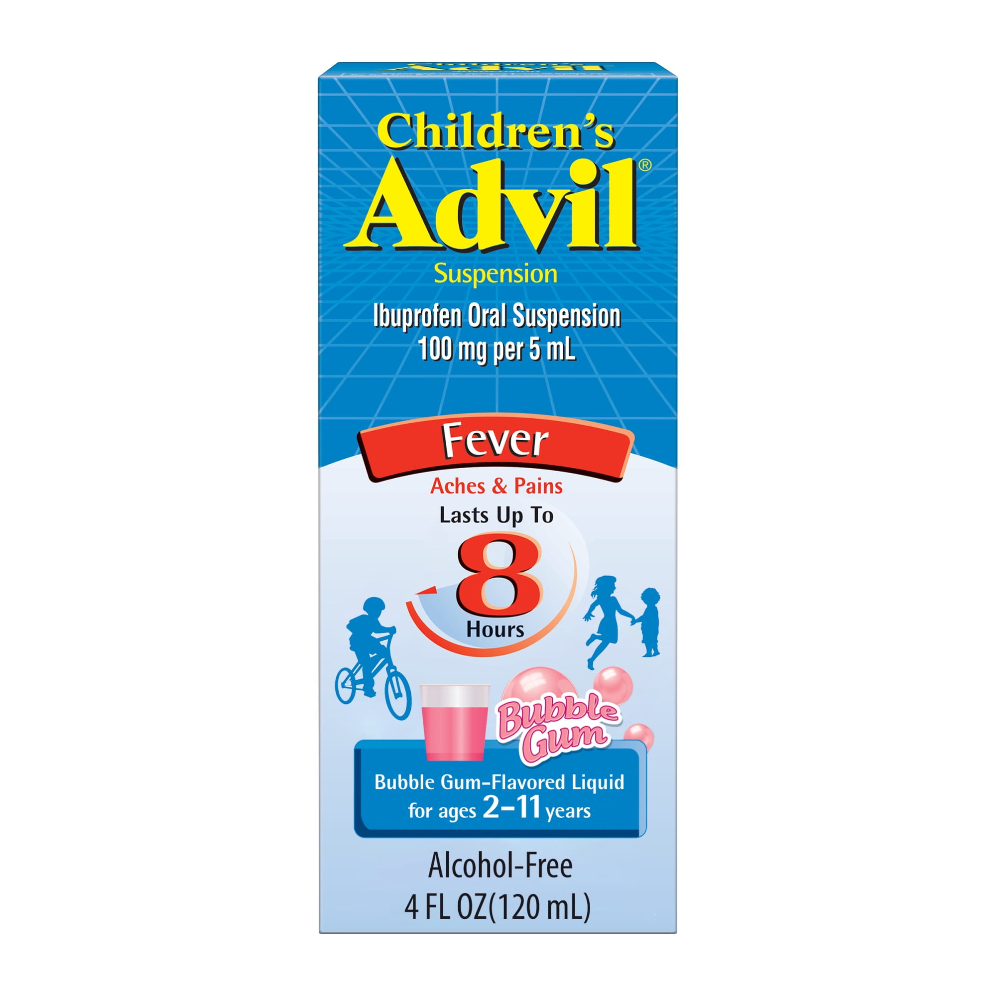 Children's Advil Pain Reliever and Fever Reducer,  Children's Ibuprofen for Pain Relief, Bubble Gum - 4 Fl Oz