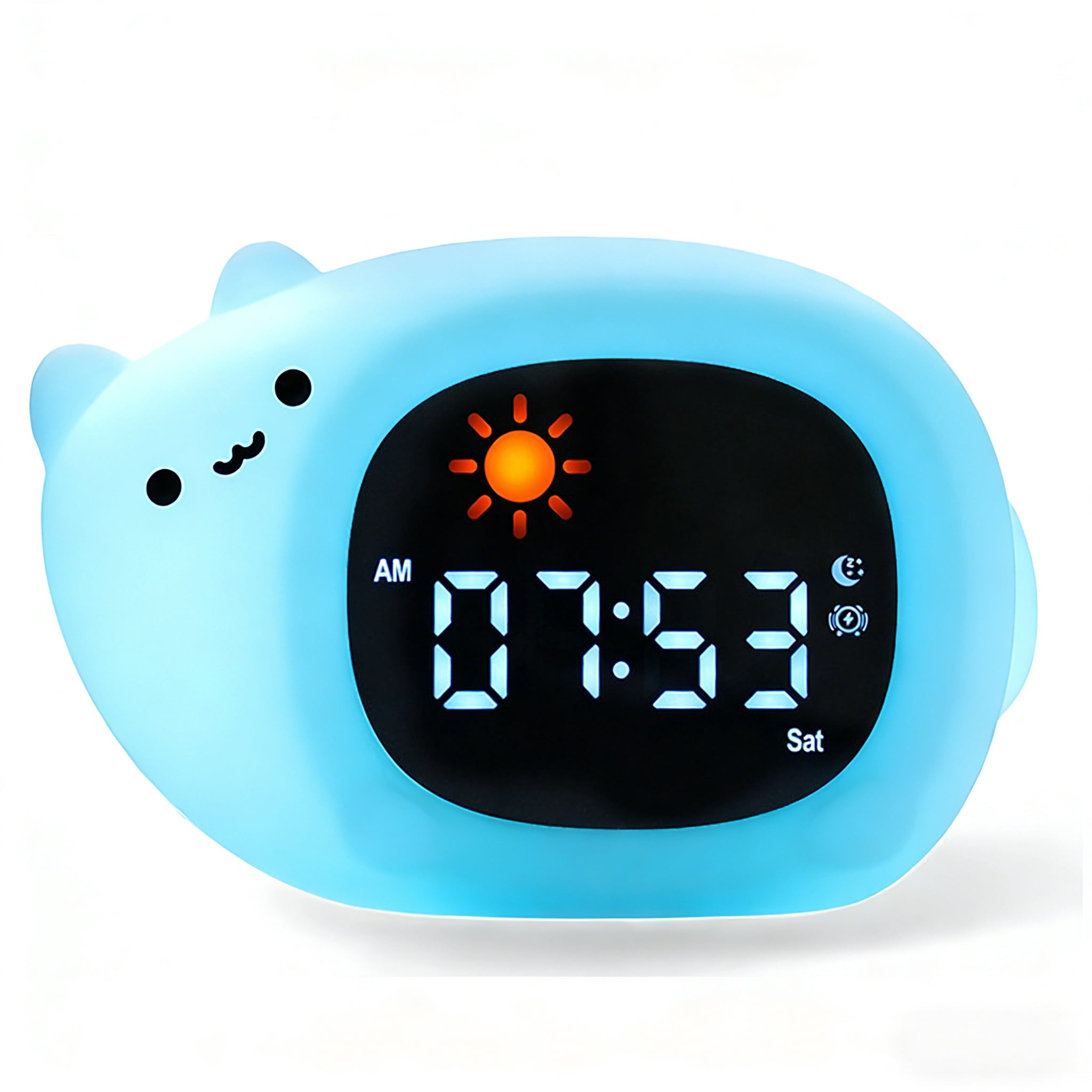 Children's Alarm Clock - Toddler Sleep Training Alarm Clock, Rechargeable Sleep Aid with Soft Night Light and Touch-Activated Function, Sleep Companion for Boys and Girls