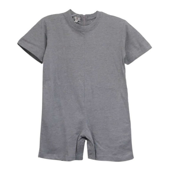 Children's Anti-Strip Onesie Underwear with Inner-Leg Snaps-GREY