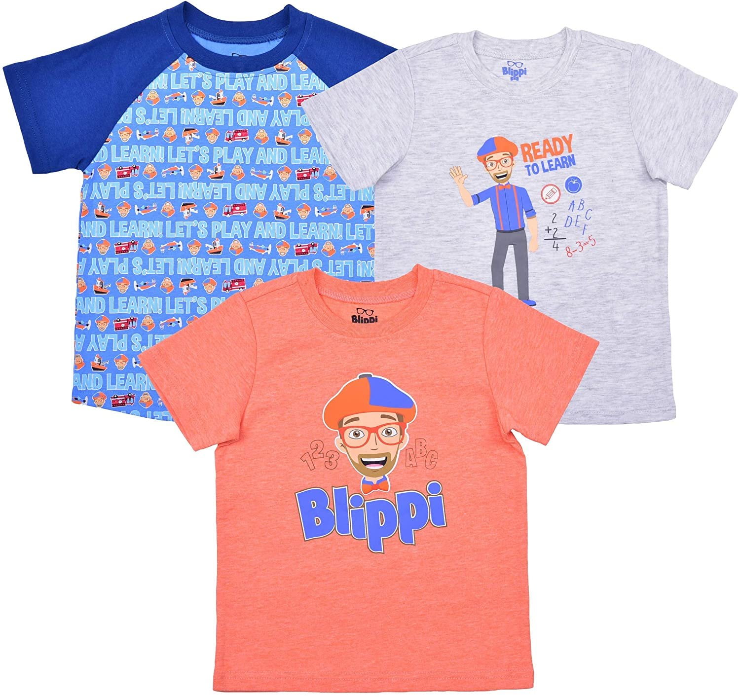 Children's Apparel Network Kideo Boy's 3Piece Blippi Crewneck and