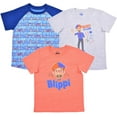thumbnail image 1 of Children's Apparel Network Kideo Boy's 3-Piece Blippi Crewneck and Raglan Tee Shirt Set, 1 of 7