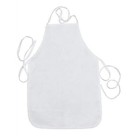 Children’s Arts & Crafts Activities Apron (12.5” x 19” - 12pk) 100% Cotton Canvas - White
