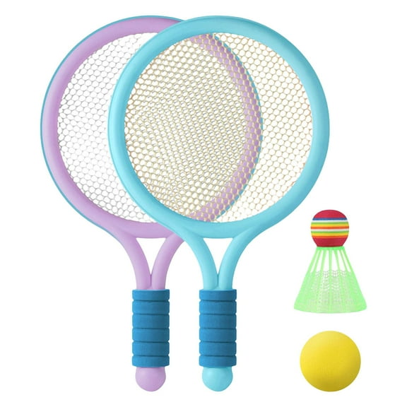 Children's Badminton Tennis Racket Lightweight for Starter Players Backyard blue