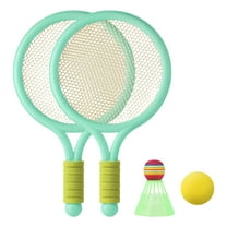 Children's Badminton Tennis Racket Lightweight for Starter Players Backyard green