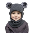 thumbnail image 1 of Toddler Balaclava Hat with Scarf 2 in 1 Boys Girls Warm Windproof Knit Warm Beanie Hat for Snow Baby Boy Beanie, 1 of 5