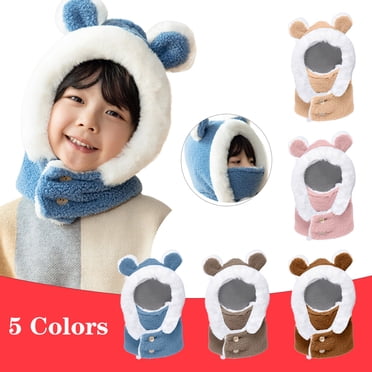 Baby Toddler Winter Hat Kids Winter Hat Scarf Earflap Hood Skull Caps Scarves Windproof Hats Thick