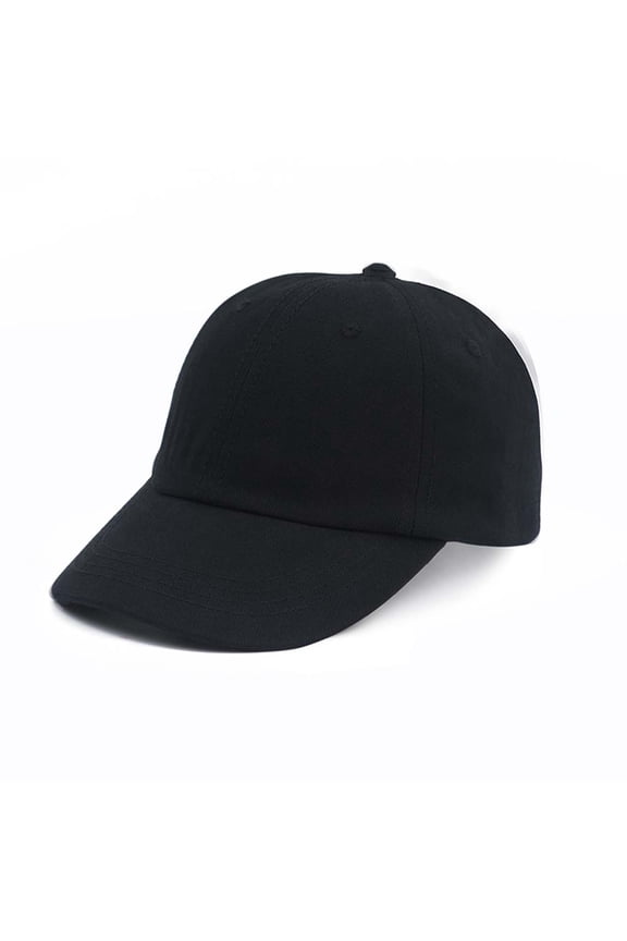 Children's Baseball Cap, Solid Color Flat Brim Sun Hat