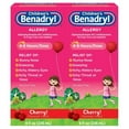 thumbnail image 1 of Children's Benadryl Allergy Liquid, Cherry, 8 Fluid Ounces (2 Count), 1 of 2