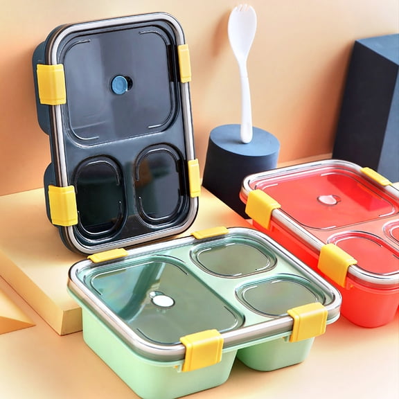 Bento Box Soup Box Set, Sealed Leakproof Compartment Lunch Box, Portable Meal Prep Container with Soup Bowl, Reusable Food Storage, Bento Box with Utensils