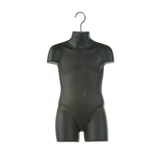 Children's Black Half Round Torso Form (Pack of 12)