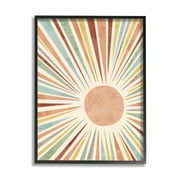 Children's Bold Summer Sun Warm Tone Abstract Rays 16 in x 20 in Framed Painting Art Print, by Stupell Home Décor