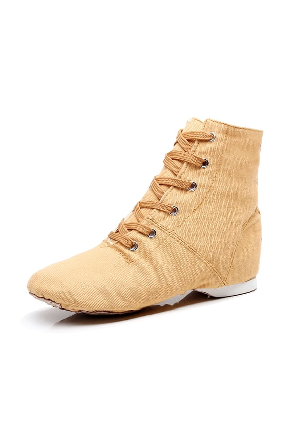 Children's Boots Gold Pu Shiny Leather Jazz Shoes Soft-Sole Modern Dance Shoes Ballet Practice Shoes Yoga Shoes Light Yellow 4 Y-5 Y