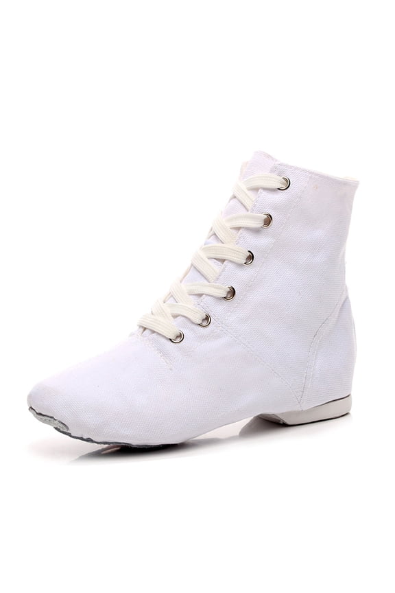 Children's Boots Gold Pu Shiny Leather Jazz Shoes Soft-Sole Modern Dance Shoes Ballet Practice Shoes Yoga Shoes White 3 Y-4 Y