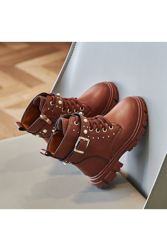 Children's Boots, Single Boots, British , Side Zipper Short Boots