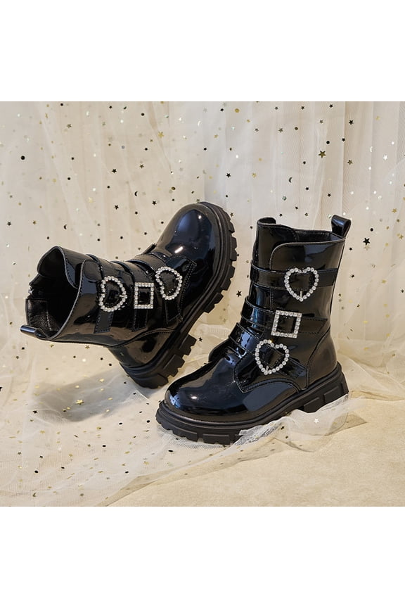 Children's Boots, Single Boots, British , Side Zipper Short Boots