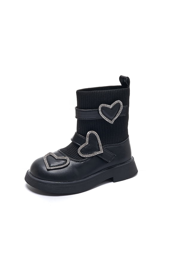 Children's Boots, Single Boots, Knitted Breathable Elastic Socks, Boots, Short Boots