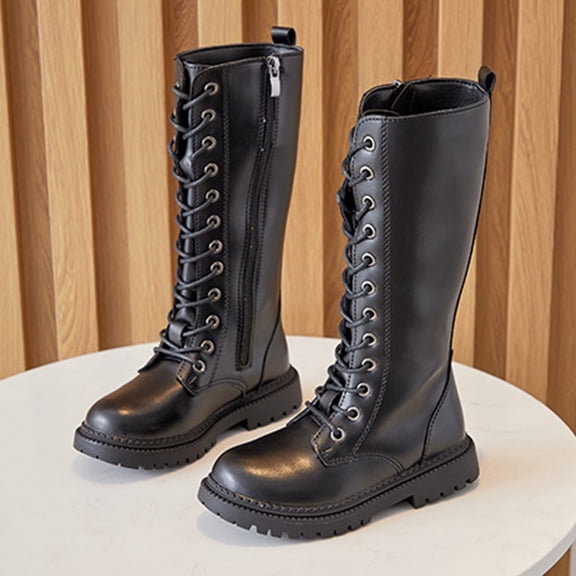 Children's Boots, Single Boots, Long Boots With Zip Ties, Long Boots