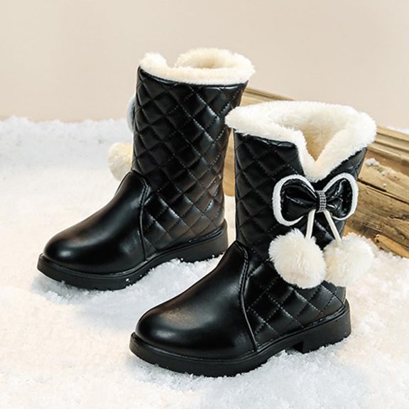 Children's Boots, Snow Boots, Girls' Thick Fleece And Warm Midsole Boots