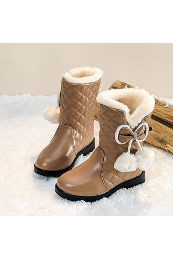 Children's Boots, Snow Boots, Girls' Thick Fleece And Warm Midsole Boots