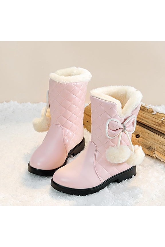 Children's Boots, Snow Boots, Girls' Thick Fleece And Warm Midsole Boots