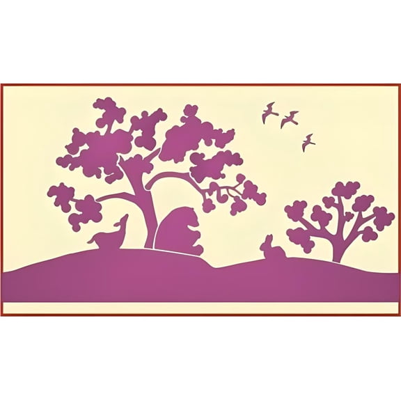 Children's Border 2 Stencil - Children Kids Drawing Sidewalk Chalk Washable Plastic Fun Art DIY Template Reusable Laser Cut Mylar Template for Painting Home Decor DIY Crafts - The Artful Stencil