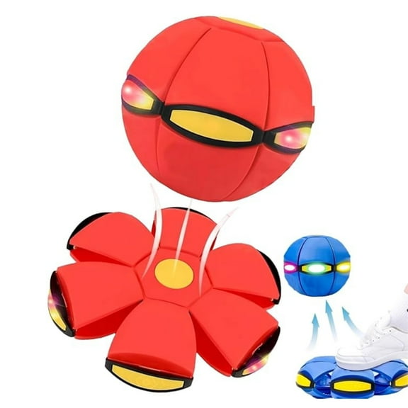 Children's Bouncing Ball, Magic Metaball Bouncing Ball, Magic Meta Balls Flying Saucer, Automatic Rebound Double The Fun, Children Bouncing Balls Magics Metaball (Red, No Light)