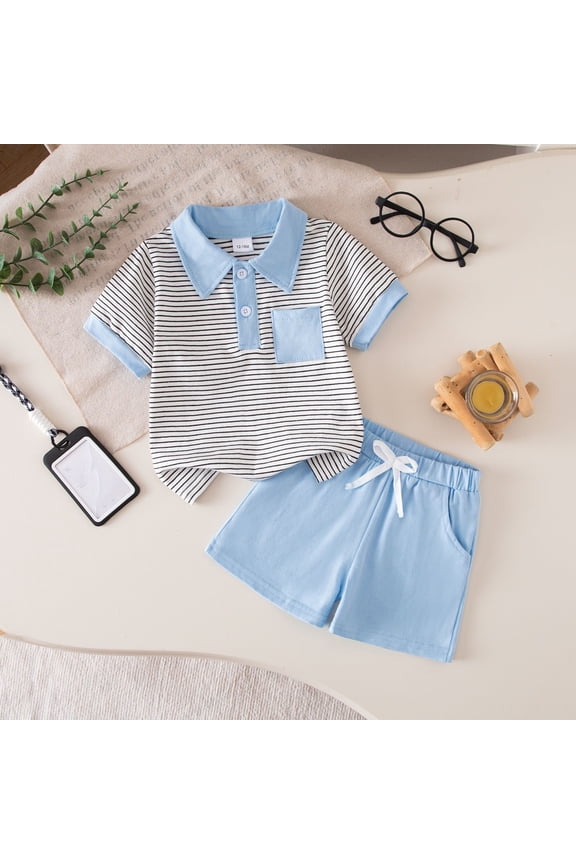 Children's Bow Fashion D Two-Piece Round-Neck Pullover Set For Boys And Girls Top And Pants